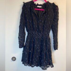 karina grimaldi Chic Black Long Sleeve Dress